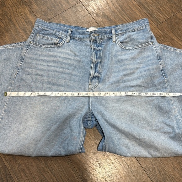 Frame Denim Light Wash Wide Leg Crop Jeans Size 31 Loose - Picture 8 of 10